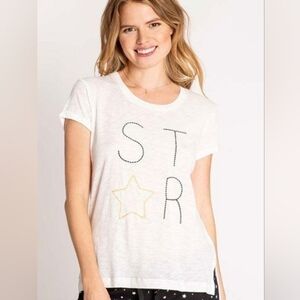PJ Salvage “Oh My Stars” Graphic T-Shirt – Ivory – XS